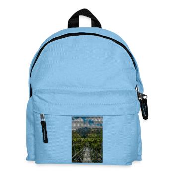 Geometrischer Landschaftspfad - Kinder Rucksack - Hellblau - Vorne