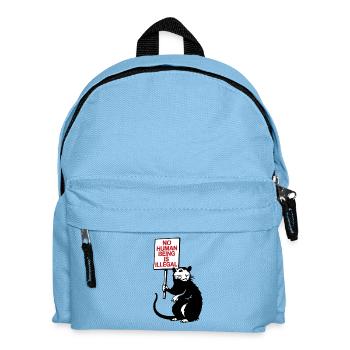 No Human Being is Illegal - Kids' Backpack - light blue - Front