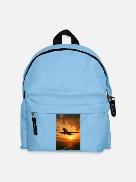 Startende Flugzeuge - Kinder Rucksack - Hellblau