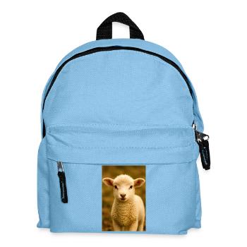 Tiere, Lämmer - Kinder Rucksack - Hellblau - Vorne