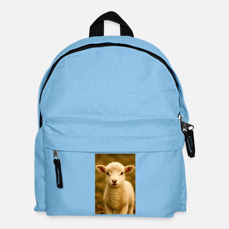 Tiere, Lämmer - Kinder Rucksack - Hellblau
