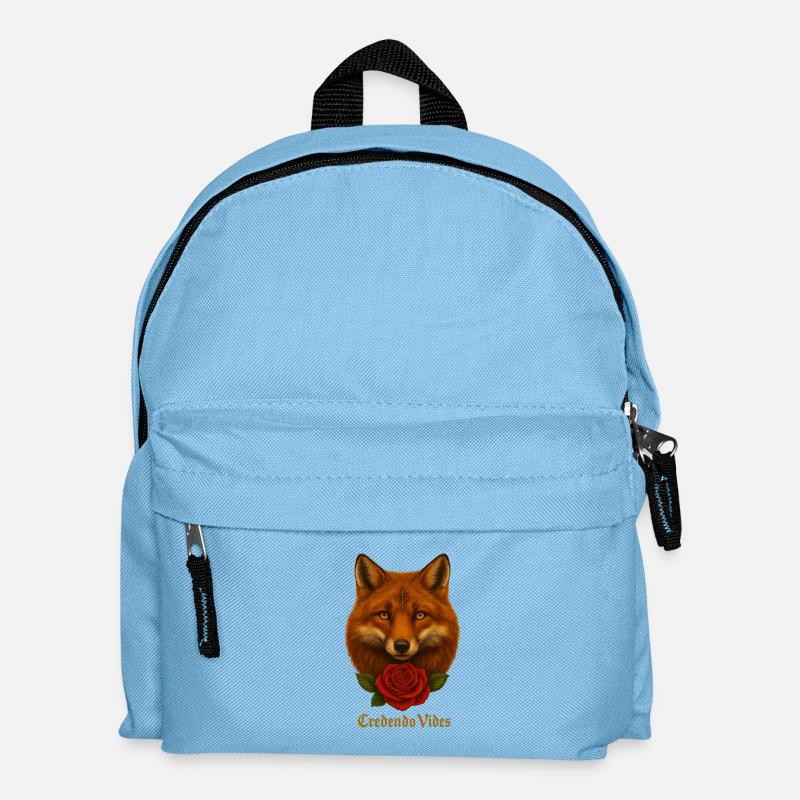 Fox with Rose - Credendo Vides - Kids' Backpack - light blue