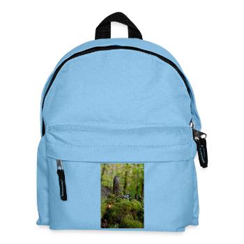 Oiseau de forêt moussu dans une clairière tranquille - Sac à dos Enfant - bleu clair - Devant