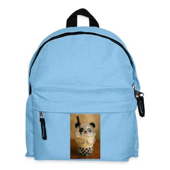 Panda Bubble Tea Cup Grafik - Kinder Rucksack - Hellblau - Vorne