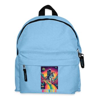 Astronaute sur licorne arc-en-ciel - Sac à dos Enfant - bleu clair - Devant