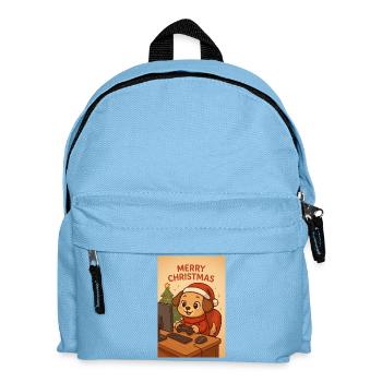 Chien de Noël sur PC - Sac à dos Enfant - bleu clair - Devant