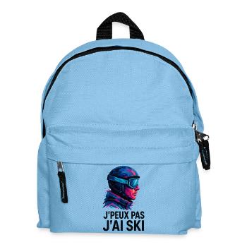 I can't I ski - Kids' Backpack - light blue - Front
