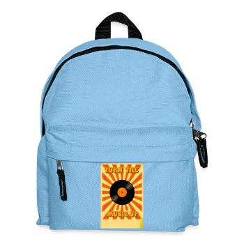 Stacked Retro Speakers Rising with Musical Energy  - Kids' Backpack - light blue - Front