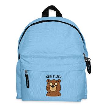 Kein Filter Bär – Echtheit - Kinder Rucksack - Hellblau - Vorne