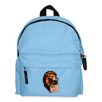 Löwenkraft Poster Slogan - Kids' Backpack - light blue - Front