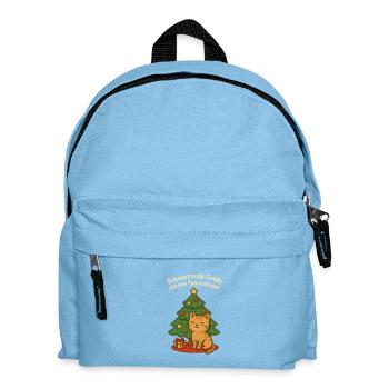 Ronronnements sous le sapin de Noël – chat - Sac à dos Enfant - bleu clair - Devant