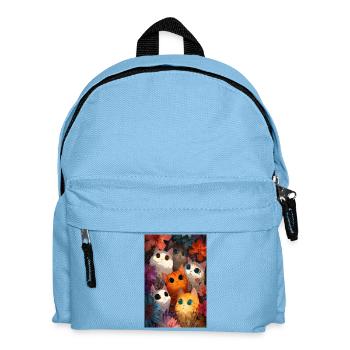 Jardin kaléidoscopique des chats - Sac à dos Enfant - bleu clair - Devant