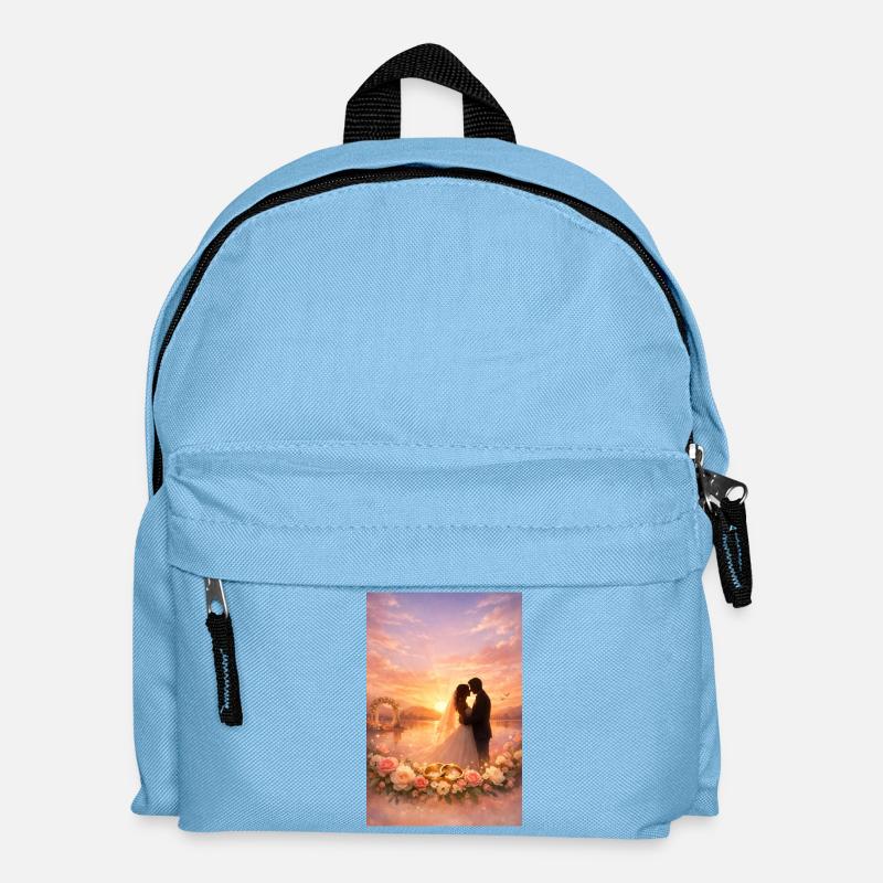 Sonnenuntergang Hochzeitsträume - Kinder Rucksack - Hellblau
