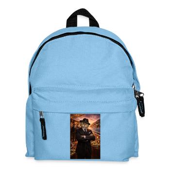 Cat on yacht - Kids' Backpack - light blue - Front