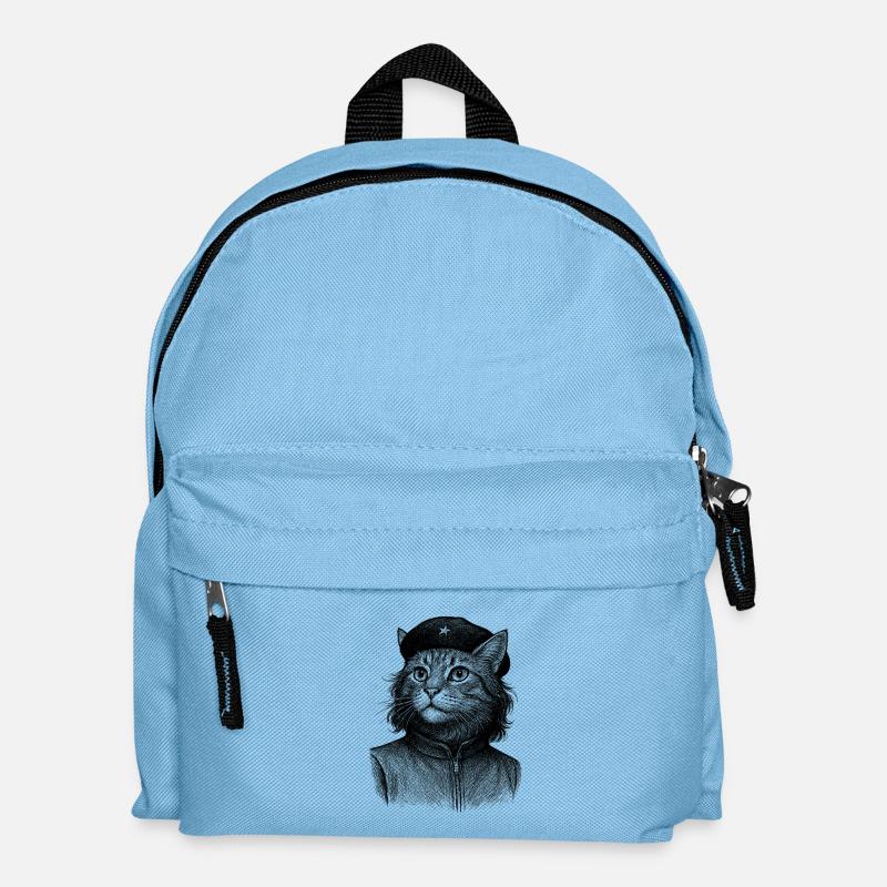 Chat avec béret - Sac à dos Enfant - bleu clair