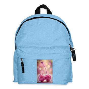 Pink Glitter Cherries Duo - Kinder Rucksack - Hellblau - Vorne