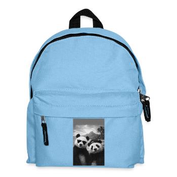 Panda duo on the beach with sunglasses - Kids' Backpack - light blue - Front