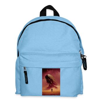 Lone Pilot Faces Desert Mech - Kids' Backpack - light blue - Front