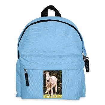 Affiche de portrait de cheval Apple - Sac à dos Enfant - bleu clair - Devant