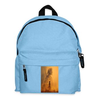 Silhouette du Guerrier de la Braise - Sac à dos Enfant - bleu clair - Devant