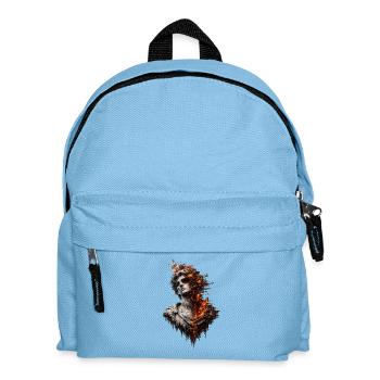 Burning Statue: Fire and Marble - Kids' Backpack - light blue - Front