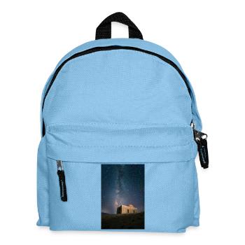 Milchstraße über Ruinen Nachtlandschaft - Kinder Rucksack - Hellblau - Vorne