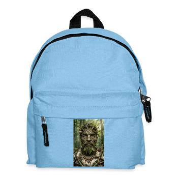 Waldgeist aus Rinde und Moos - Kinder Rucksack - Hellblau - Vorne