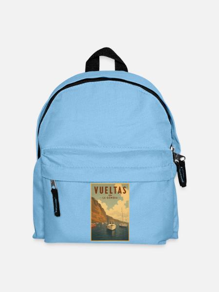 Vueltas La Gomera Poster - Kinder Rucksack - Hellblau