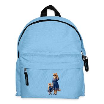 Minettes Story – Ginger Cat Mom & Kitten - Kids' Backpack - light blue - Front