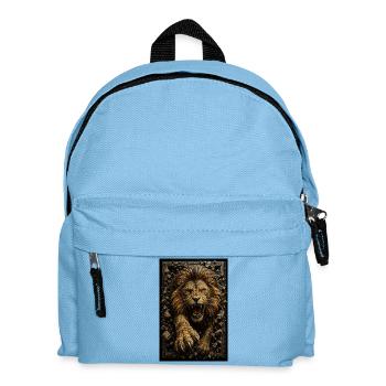 Fractal Golden Lion Embossed - Kids' Backpack - light blue - Front
