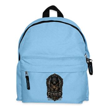 Fenrir Wolf Ragnarök Emblem - Kinder Rucksack - Hellblau - Vorne