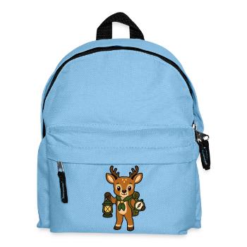 Cerf aventurier de la forêt avec lanterne - Sac à dos Enfant - bleu clair - Devant