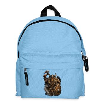 Wikinger mit Axt und Schild - Kinder Rucksack - Hellblau - Vorne