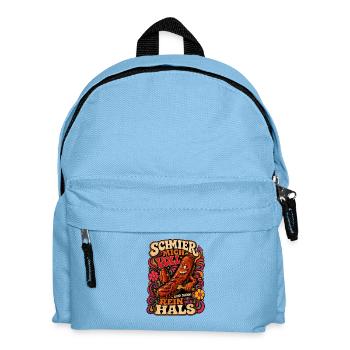 Schmier mich voll! - Kinder Rucksack - Hellblau - Vorne