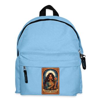 Brown Baddies: Göttin der Nacht und Rose - Kinder Rucksack - Hellblau - Vorne