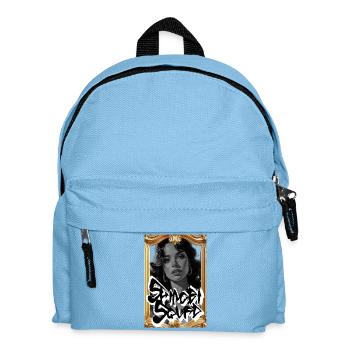 Samoanisches Seelengraffiti-Porträt - Kinder Rucksack - Hellblau - Vorne