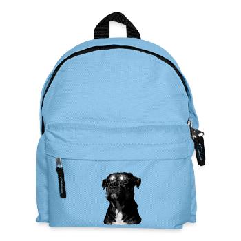 City view dog with sunglasses - Kids' Backpack - light blue - Front
