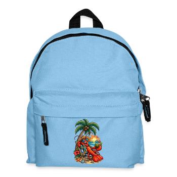 Hawaiian lobster on the beach - Kids' Backpack - light blue - Front