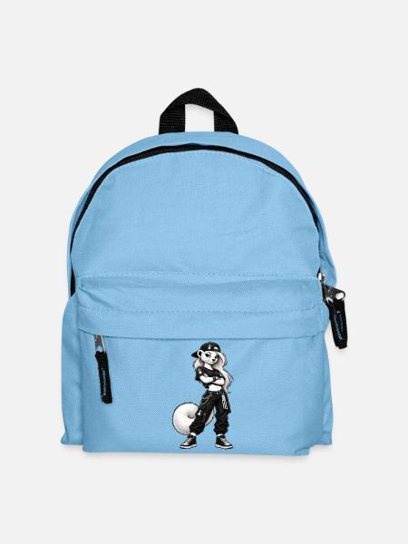 Coole Frau, Hermine - Kinder Rucksack - Hellblau