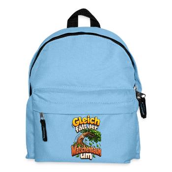 Gleich fällt der Watschenbaum - Kinder Rucksack - Hellblau - Vorne
