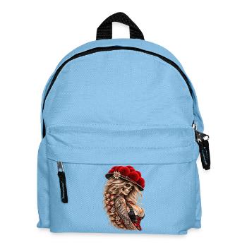 Wild Skull Queen – Schwarzwald Rebellin - Kinder Rucksack - Hellblau - Vorne