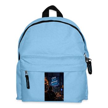Code Build Improve Repeat Night Dev Studio - Kinder Rucksack - Hellblau - Vorne