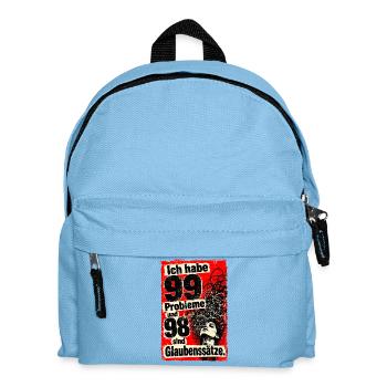 Ich habe 99 Probleme und 98 sind Glaubenssätze. - Kinder Rucksack - Hellblau - Vorne