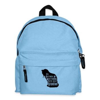Ich würde eher süße katzen videos schauen - Kinder Rucksack - Hellblau - Vorne