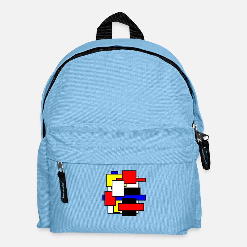 Mondrian Inpiration 2eme edition - Sac à dos Enfant - bleu clair