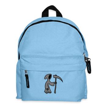 Comic Cartoon Tod mit Sense - Kinder Rucksack - Hellblau - Vorne