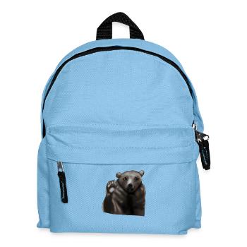 Brown bear - Kids' Backpack - light blue - Front