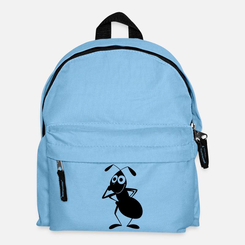 Ameise zieht Augenlied runter - Kinder Rucksack - Hellblau