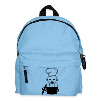 cuisinier, cuisinier, affamé, délicieux, barbecue, - Sac à dos Enfant - bleu clair - Devant