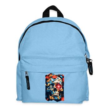 Crâne Pop Art - Sac à dos Enfant - bleu clair - Devant